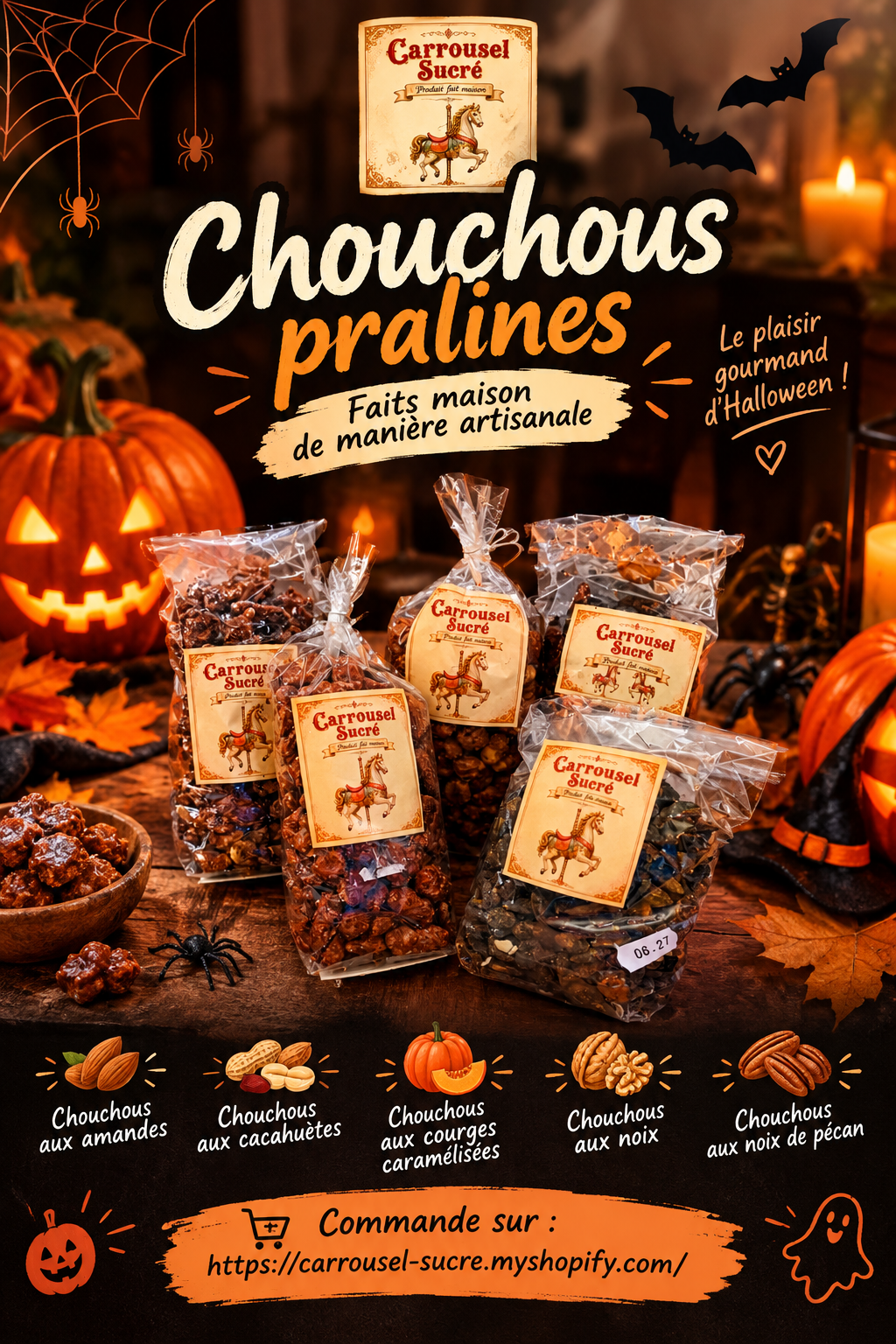 PACK HALLOWEEN _ 5 produits aux goûts exquis (160g/ paquet)